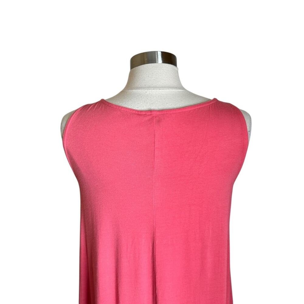 Eileen Fisher Pink Viscose Sleeveless Jersey Flare Dress Womens Medium‎ - Picture 5 of 10